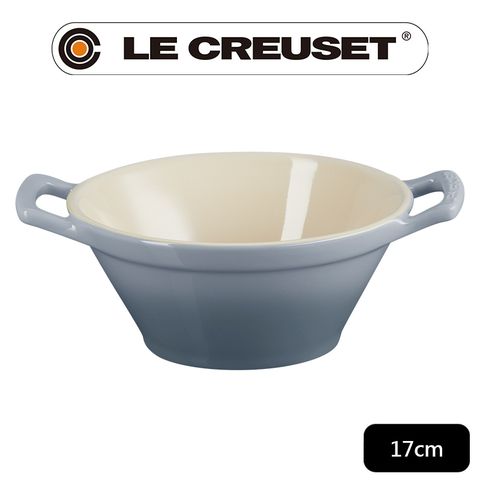 LE CREUSET -瓷器卡蘇雷碗 (迷霧灰-無盒)