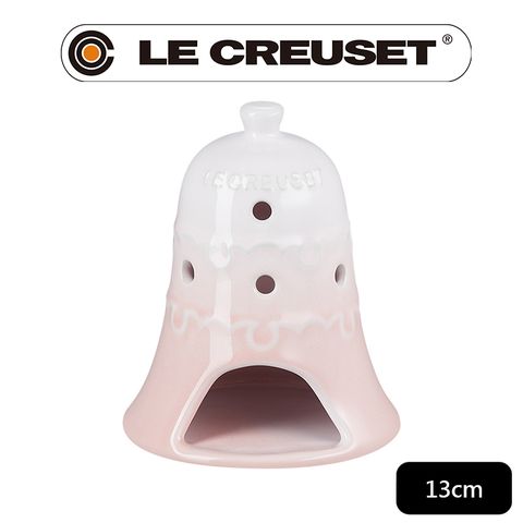 LE CREUSET-雪藏時光系列瓷器鈴鐺造型燭台 (貝殼粉)