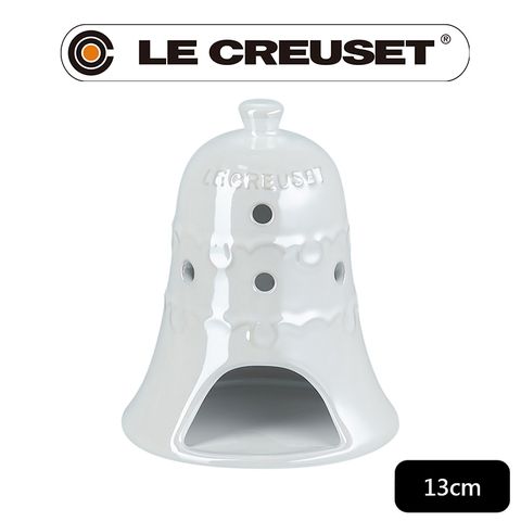 LE CREUSET-雪藏時光系列瓷器鈴鐺造型燭台 (珠光白)