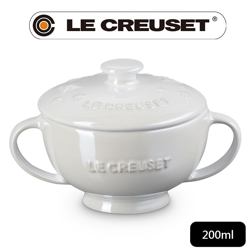 LE CREUSET -瓷器雙耳湯碗200ml (星塵之光/珠光白)