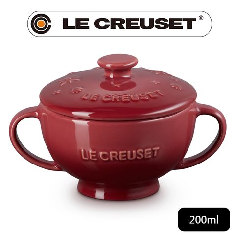 LE CREUSET -瓷器雙耳湯碗200ml (星塵之光/樹莓)