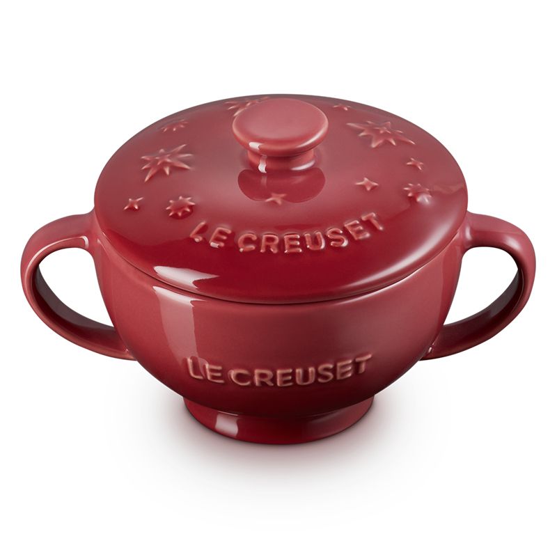 LE CREUSET -瓷器雙耳湯碗200ml (星塵之光/樹莓)