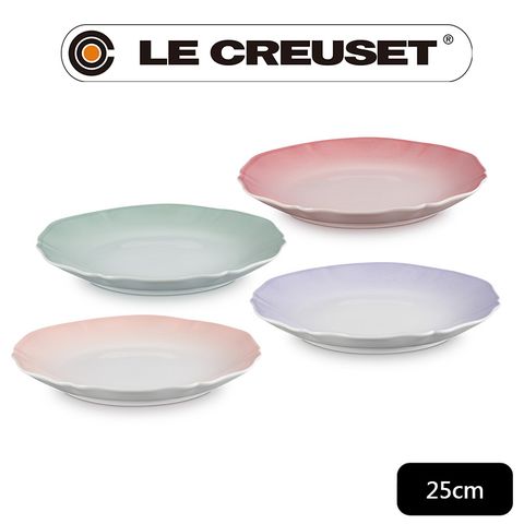 LE CREUSET -凡爾賽花園系列瓷器圓盤 25cm (淡粉紅/淡粉紫/櫻花粉/湖水綠)