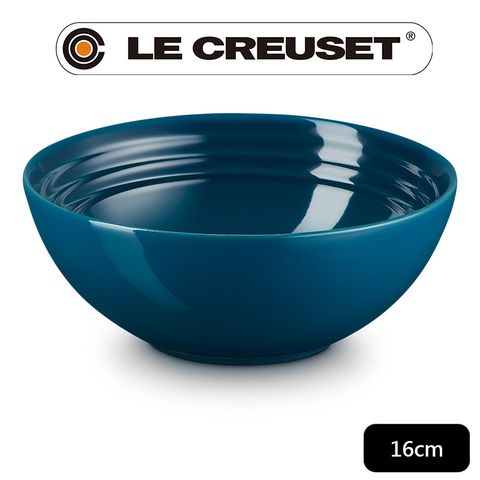 LE CREUSET -瓷器早餐穀片碗 16cm (湖水藍-無盒)