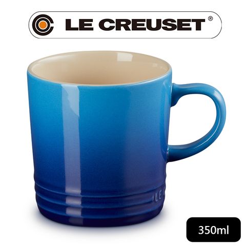 LE CREUSET-瓷器英式馬克杯350ml (地中海藍)