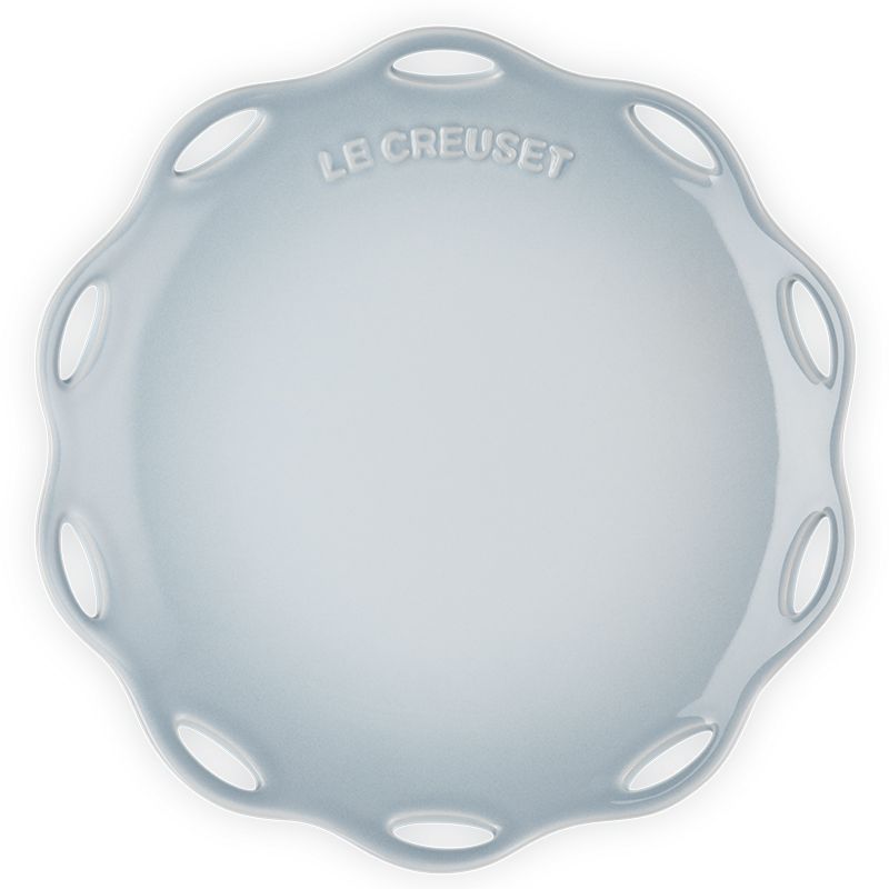 LE CREUSET -瓷器蕾絲花語系列圓盤 19cm (蛋白霜/銀灰藍/悠然綠/貝殼粉)