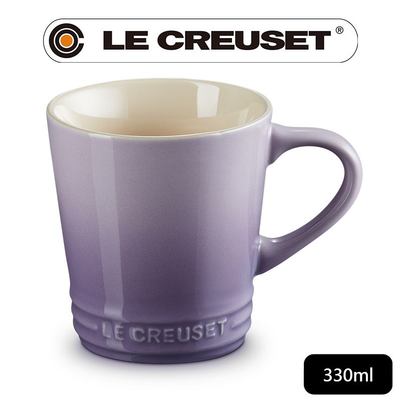 LE CREUSET -瓷器V馬克杯330ml (藍鈴紫)