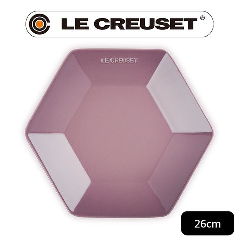 LE CREUSET -瓷器六角盤26cm (錦葵紫)