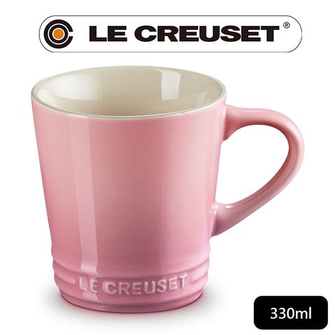 LE CREUSET -瓷器V馬克杯330ml (薔薇粉)