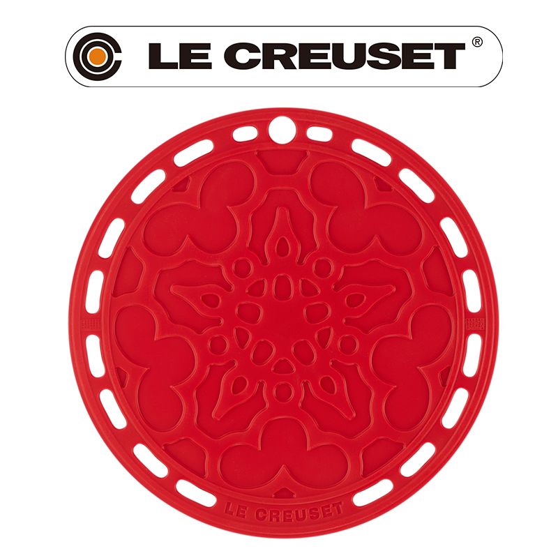 LE CREUSET -耐熱矽膠法式隔熱墊 (櫻桃紅)