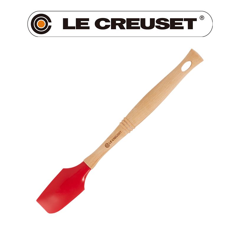 LE CREUSET -耐熱矽膠V小鏟 (櫻桃紅)