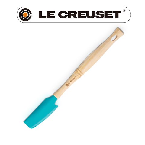 LE CREUSET -耐熱矽膠V小鏟 (加勒比海藍)