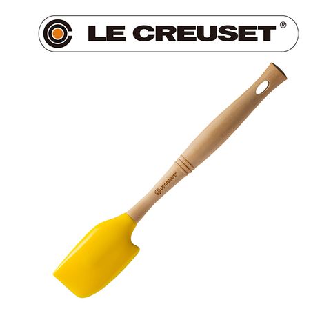 LE CREUSET -耐熱矽膠V中鏟(閃亮黃)