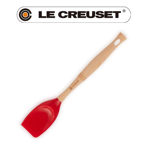 LE CREUSET -耐熱矽膠V鏟杓 (櫻桃紅)