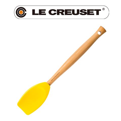 LE CREUSET -耐熱矽膠V鏟杓 (閃亮黃)