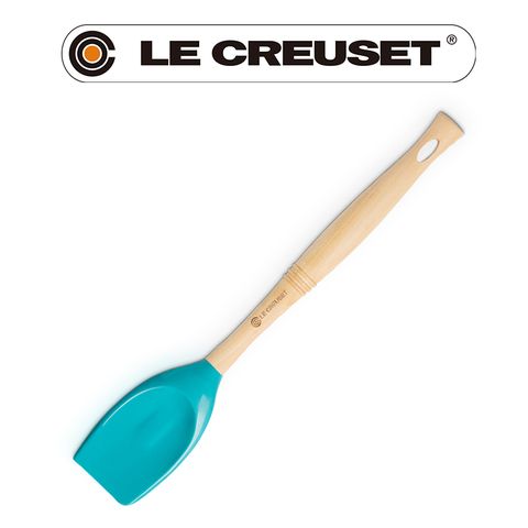 LE CREUSET -耐熱矽膠V鏟杓(加勒比海藍)