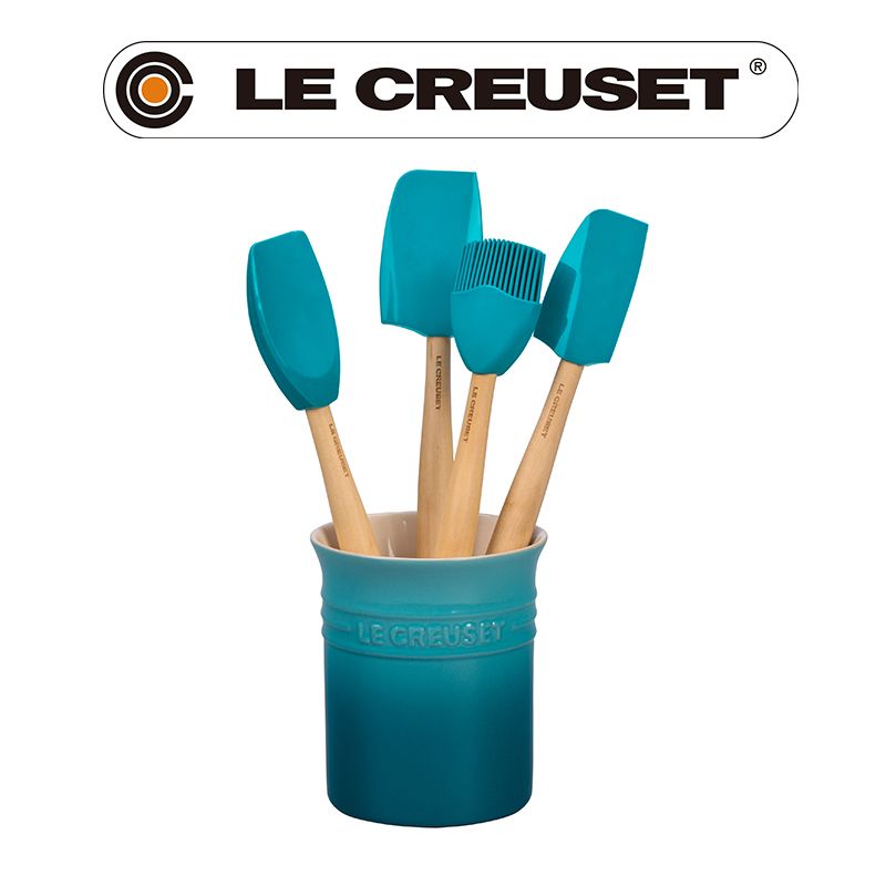 LE CREUSET -耐熱矽膠經典鏟具組(加勒比海藍)