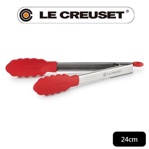 LE CREUSET -不鏽鋼矽膠餐夾 24cm (櫻桃紅)