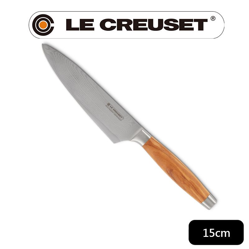 LE CREUSET -大馬士革鋼主廚刀 15cm (橄欖木柄)