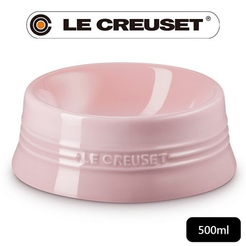 LE CREUSET -瓷器寵物餐碗 (中) (亮粉)