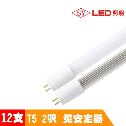 【SY 聲億】T5 直接替換式 2呎9W LED燈管 白光 (免拆卸安定器) 12入