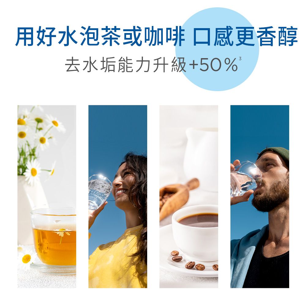 用好水泡茶或咖啡口感更香醇去水垢能力升級+50%