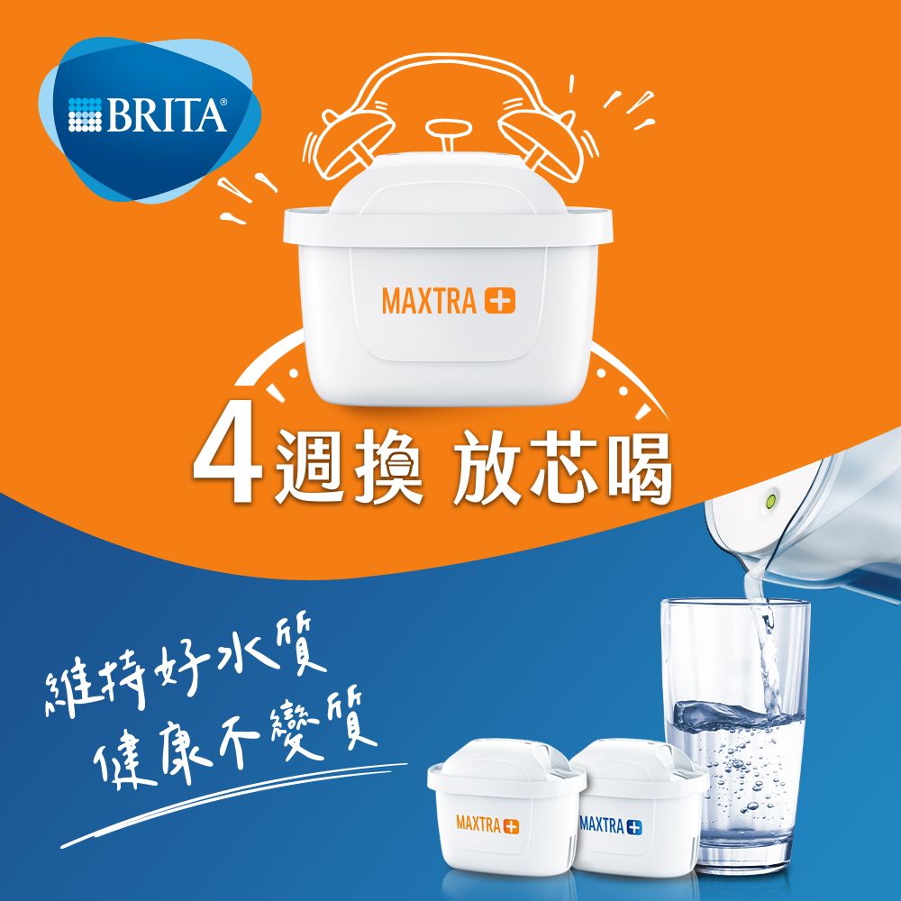 BRITA 【德國官方】MAXTRA Plus 全效型濾芯8入_加贈 1入芯