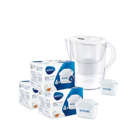 BRITA 【德國官方】MAXTRA Plus 全效型濾芯12入_贈 馬利拉3.5L濾水壺