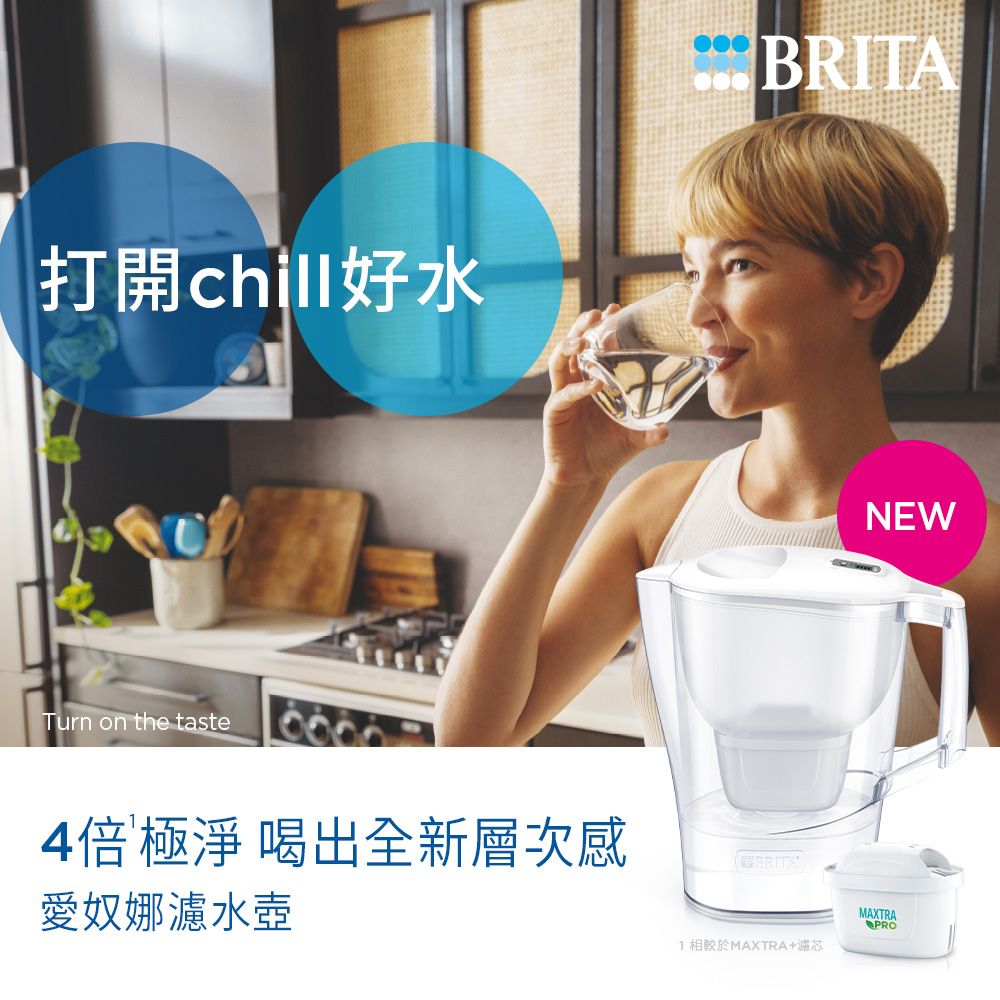 BRITA 【德國官方】Aluna 3.5L愛奴娜濾水壺 (內含1入MAXTRA PRO純淨全效型濾芯)