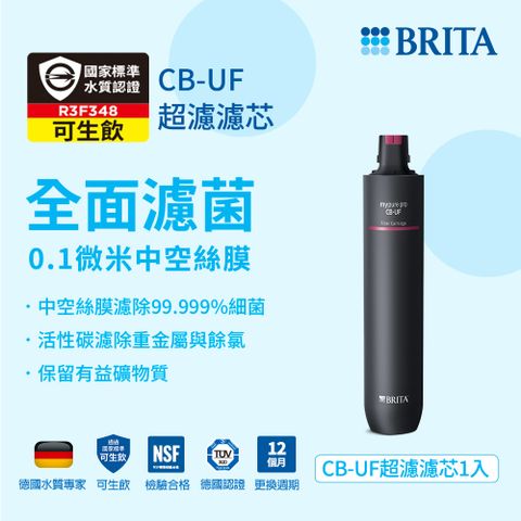 BRITA 官方直營 mypure pro CB-UF 超濾濾芯