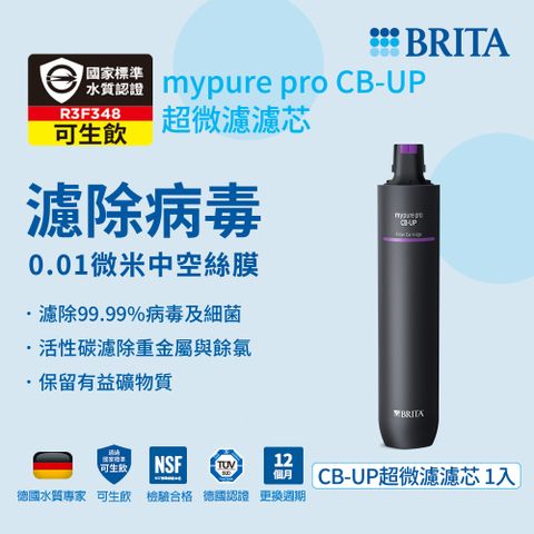 BRITA 官方直營 mypure pro CB-UP 超微濾濾芯