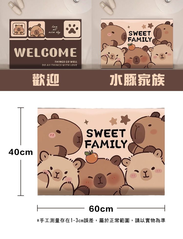 havenice dayWELCOMETHNGS  WELLDO  THINGS WITH LOVE40cm歡迎SWEETFAMILY豚家族SWEETFAMILYII60cm*手工測量存在1-3cm誤差,屬於正常範圍,請以實物為準