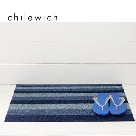 Chilewich 美-Bounce Stripe系列地墊- 6191cm藍色(Storm) 防滑墊 踏墊 腳踏墊 玄關墊 地墊