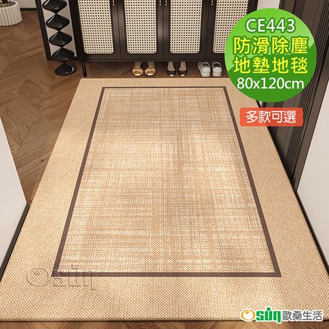 Osun 歐桑生活 80x120cm北歐風家用入門地墊玄關腳墊刮沙除塵墊防滑地毯(布魯威CE443)