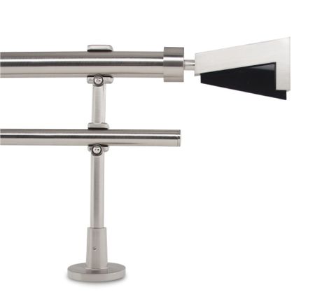 【GCurtain】幸運7 時尚風格金屬雙托窗簾桿套件組 #GCMAC8005DL-D (310~430 cm) 