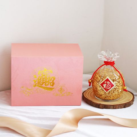 O Pretty 歐沛媞 OPretty 招財納福開運金箔福袋擺件(14.6X10.9X9cm)