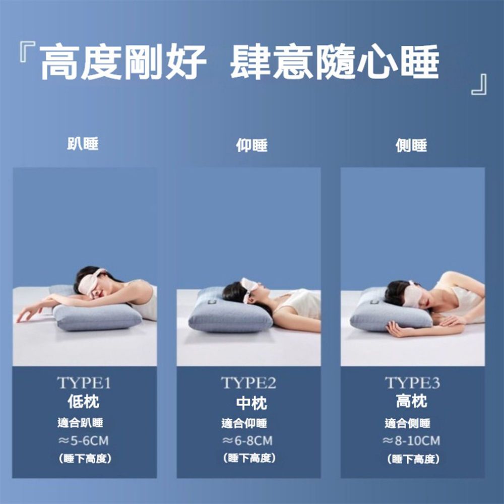  護頸枕 頸椎枕 枕頭  羽絲絨枕 助眠枕 按摩枕 高回彈 不易變形塌陷 整顆可水洗機洗