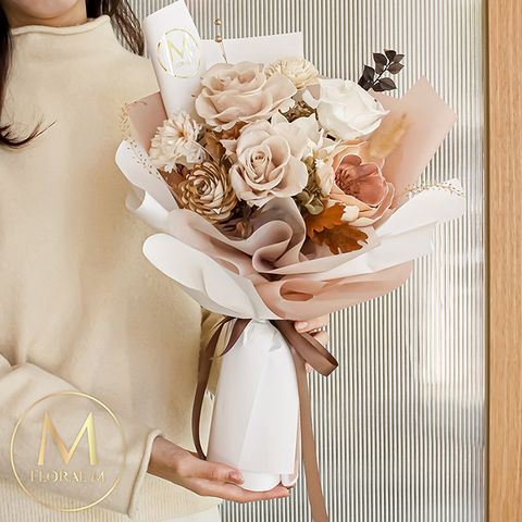 經典海鹽太妃糖永生花束（贈送5ml香氛油）