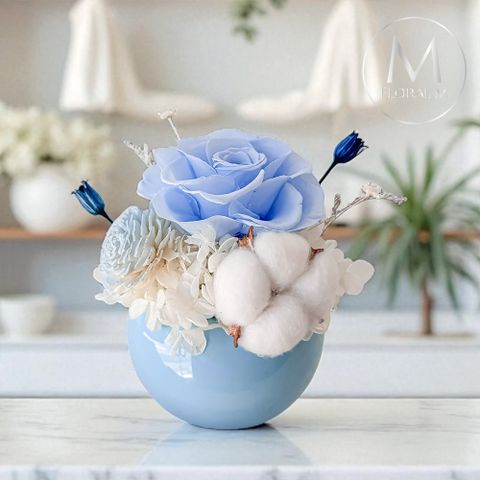 法式海洋之心永生花禮 (贈送5ml香氛油)