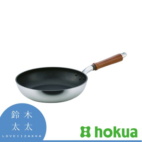 hokua 日本北陸 【北陸 】天然木柄輕量平底鍋-26cm(鈴木太太公司貨)