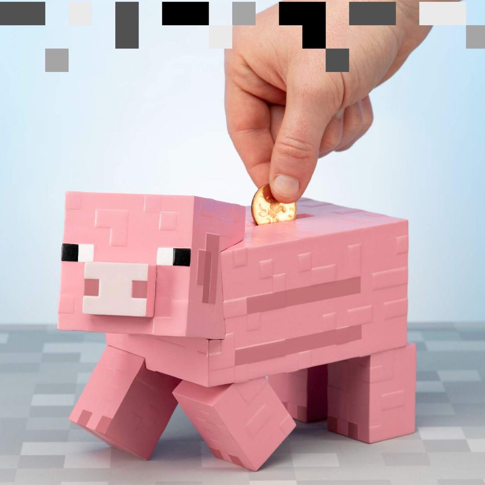  【Paladone UK】Minecraft麥塊 3D粉紅像素化 小豬存錢筒 交換禮物 送禮