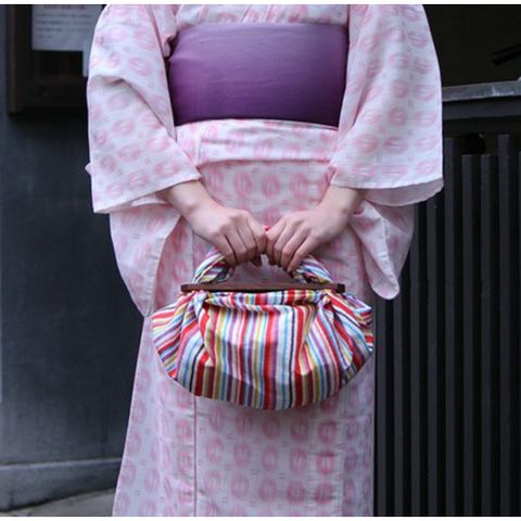 京都風呂敷包巾-摩登女郎 二巾-彩色條紋(售完絕版)