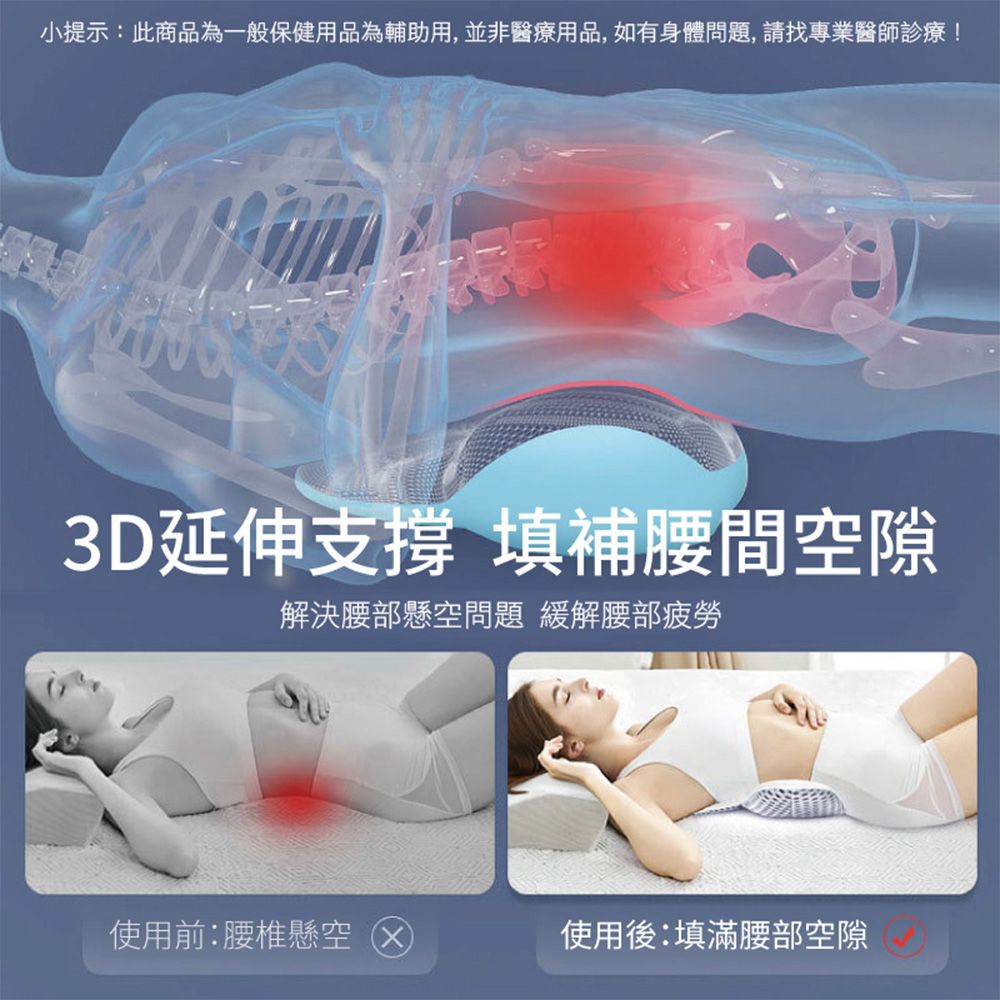  環抱式3D支撐舒壓護腰靠墊