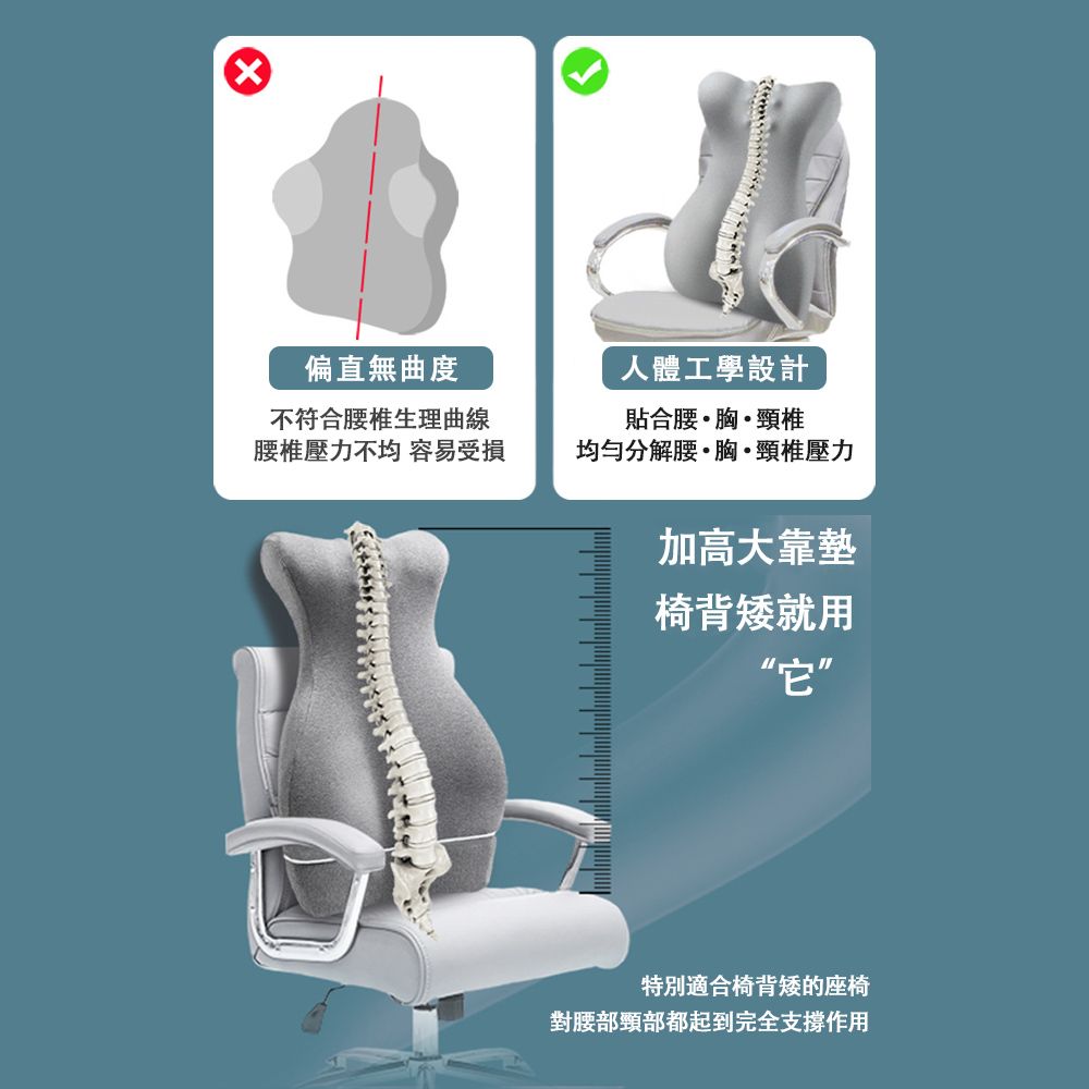  Ailide zoodenit 護腰靠墊 多功能床頭靠墊 加高躺枕 軟包腰靠枕 飽滿支撐 貼合舒適