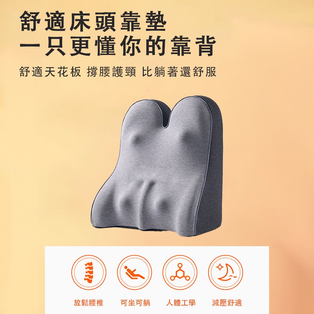  MM 沐眠 記憶棉床頭靠墊 加寬加大 可躺可靠 護頸靠墊 護腰靠背枕 記憶棉靠背墊