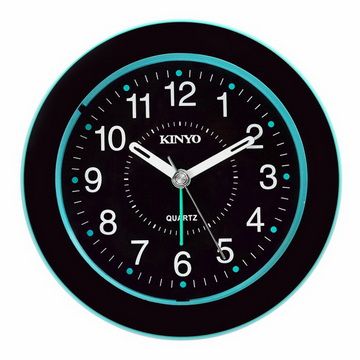 【KINYO】時尚圓型靜音掃描鬧鐘(TB-716) 靜音機芯，安靜好眠