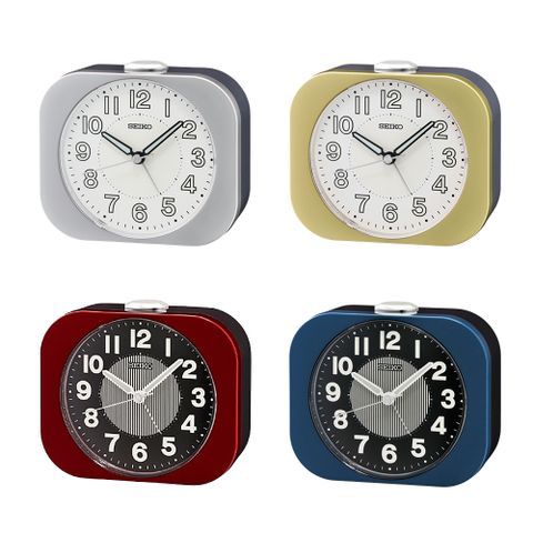 SEIKO 精工 時尚復古 方形防貪睡鬧鐘 時鐘 QHE206(滑動式靜音秒針 夜光指針 嗶嗶聲鬧鈴)