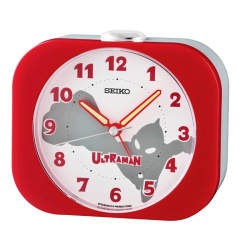 SEIKO 精工 超人力霸王 鹹蛋超人 靜音貪睡鬧鐘 時鐘 QHE913R