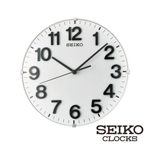 【SEIKO 精工】立體數字靜音座掛兩用鐘 QXA656W(立體造型 靜音機芯)