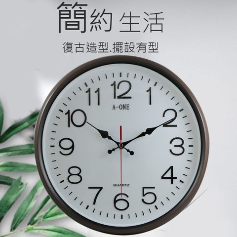 A-one 金吉星 復古立體數字超靜音掛鐘 TG-0556
